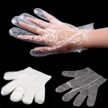 100Pcs Medium Size Food Prep Plastic Gloves