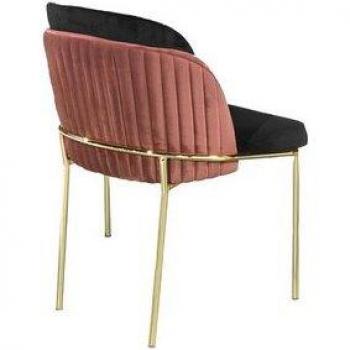 Eleganter rosa/Schwarzer Küchenstuhl – Luxuriös & Modern