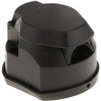 Adaptateur de Prise 7 Pins 12V pour Attelage de Camion/Caravane avec Couvercle Noir