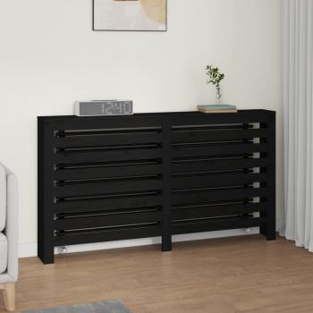 VidaXL Pine Wood Radiator Cover Black 153x19x84 cm
