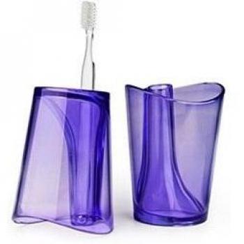 Set de Tazas de Enjuague para Parejas con Soporte