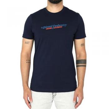 Marineblaues Diesel T-Shirt mit Logo L