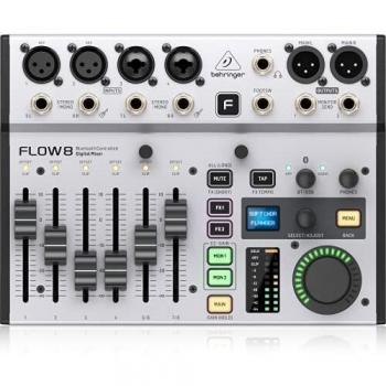 Behringer Digital Mixer 8 Channel USB Audio Interface Equipped with Bluetooth Remote ControlStreaming Compatible FLOW 8