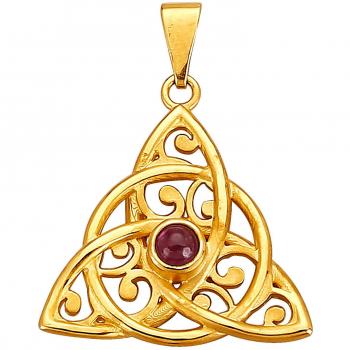 KLiNGEL Damen Rubin Knotenschmuck – Keltisches Design