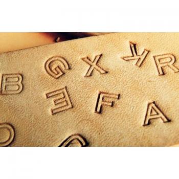 Capital Letter Leather Stamp Set
