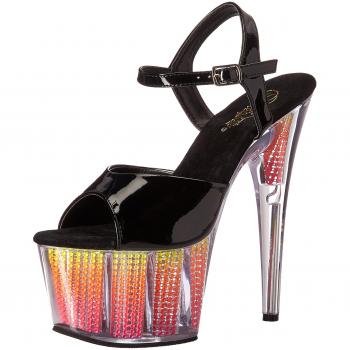 Pleaser Damen ADORE-709SRS Offene Sandalen, Schwarz