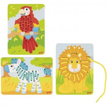 Houten Rijgpuzzels voor Kinderen, 3 st
