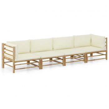 Oasis Bambú y Crema: Set de 4 Muebles