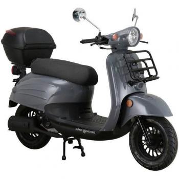 Mofaroller Adria 50 ccm von Alpha Motors, 25 km/h, grau, inkl. Topcase
