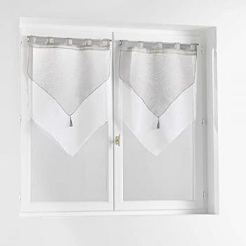 Paired Duetto Voilages 60x120 cm gris blanc