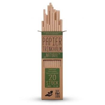 Nachhaltige Kraftpapier-Trinkhalme 20 Stück
