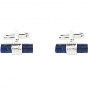 Boutons de manchette argent lapis-lazuli bleu taille unique
