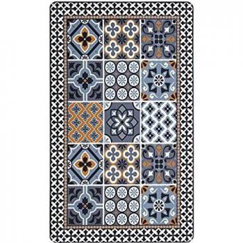 Copertavola ispirato alle piastrelle di cemento blu profondo 45x75 cm