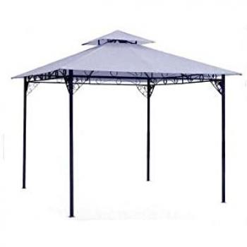 Gazebo in metallo ornamentale 3x3 beige
