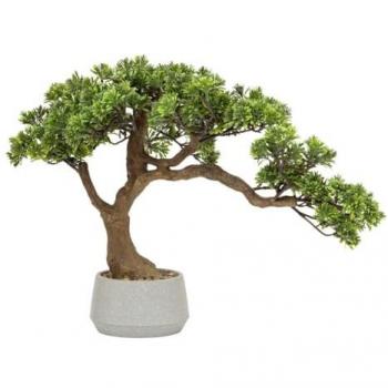 Bonsaï artificiel Polin pot en céramique vert