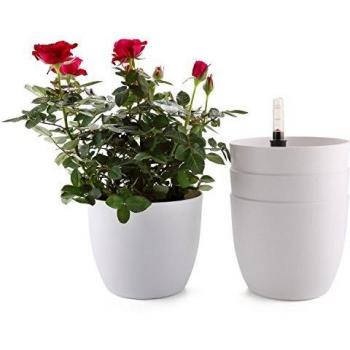 Bac à Plantes Blanc 18,5 × 16 cm – Kit 4