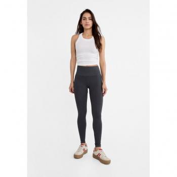 Stradivarius Leggings S Grigio Scuro Seamless