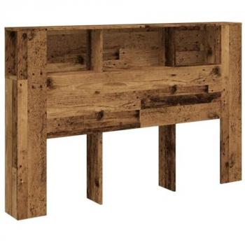 Cabecero Mueble de Madera con Acabado Antiguo 160x18,5x103,5 cm – Toque Artesanal