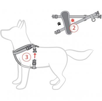 XL EzyDog Chest Plate Harness – Military Green