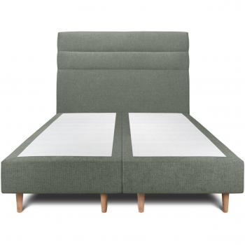 Lit Tissu Vert avec Tête de Lit et Sommier Tapissier 160x200cm