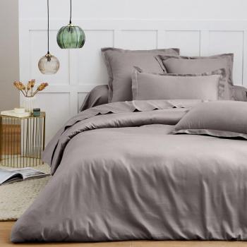 Parure Duvet Gris Satin – 240x220 cm – Blanc Avenue