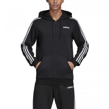 Adidas Herren Essentials 3-Stripes Zip Sweatshirt, Schwarz/Weiß, XS