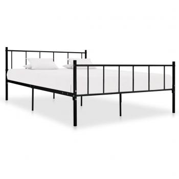 Cama moderna de metal negro 180x200 cm