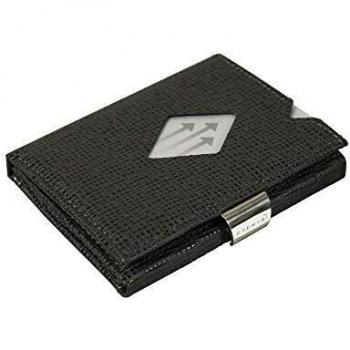 Mosaic Black RFID-Blocking Mini Wallet by EXENTRI