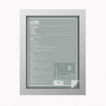 Cornice argento 30x40 cm in MDF
