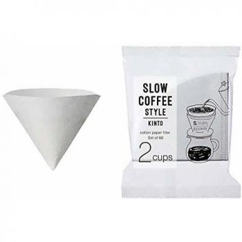Kinto Cotton Coffee Filter Pack – 2‑Cup, 60 Sheets