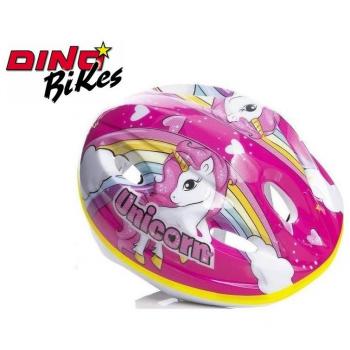 Casco Da Corsa per Bambina – Dino Bikes Unicorn, Omologato, Misura Regolabile