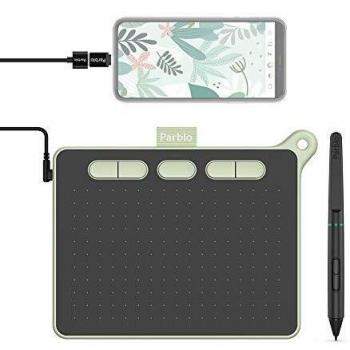Tablette graphique Parblo Ninos 6 x 4 pouces avec stylet passif 8192 niveaux de pression pour dessin et signature