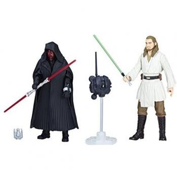 Star Wars Actionfigur Darth Maul und Qui-Gon Jinn 10 cm