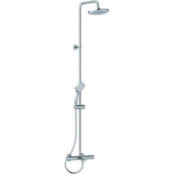 Set de douche CeraTherm Ideal Standard avec thermostat 20 cm, 3 jets chromés A7590AA