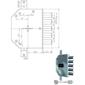 Chiave Sicurezza Tripla Dx Dm 2105‑01N