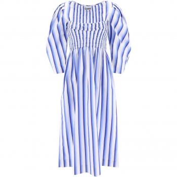 Ganni Midi Dress Multicolor Size XS Elegant Black Midi Dress