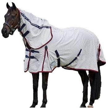 WeatherBeeta Summer Sheet Lite IV Combo Neck – White/Navy/Red (6’0”)