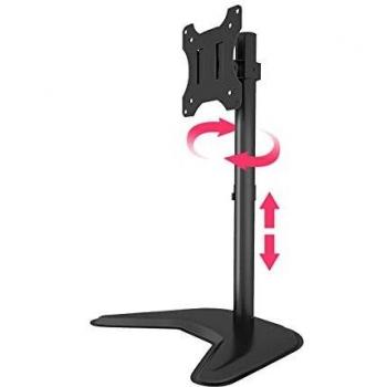 Single Monitor Arm Desk Stand for Screens up to 32 Max Weight 10Kg Freestanding Height Adjustable Pivot Swivel 360