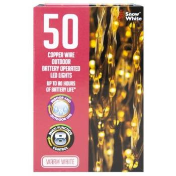 Outdoor Copper Wire Lights by VFM – 50 White Fixtures