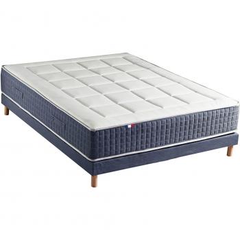 Idliterie Matelas 7 Zones Mémoire de Forme – Sommier Bleu 140 × 190 cm
