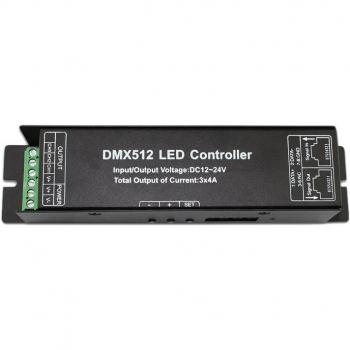 Module RGBW 3‑Canaux, Contrôle DMX512, 12–24 V
