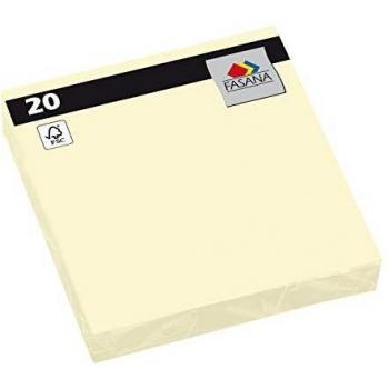 Creme Zelltuch Serviette 33 cm × 33 cm, 3‑schichtig