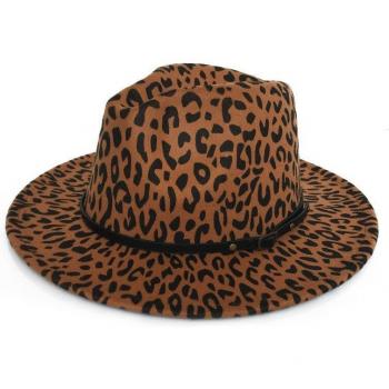 Ladies Leopard Print Panama Hat