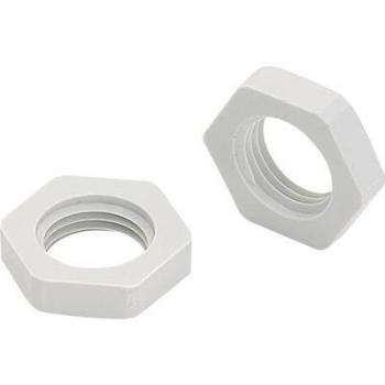 Halogen‑Free GM07 Locknut – PG7 Polyamide, Grey‑White