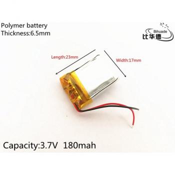 Durable 3.7 V 180 mAh 651723 Li‑Polymer Battery Pack – 5 Units for MP3, MP4, GPS, PSP