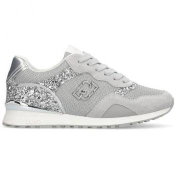 Liu Jo Sneaker Liu Jo Maxi Wonder Low 02 Glitter/Mesh/Cow Sue Loft/Silver EU 37