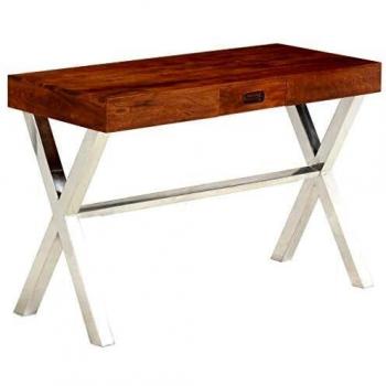 Acacia Wood Office Desk with Honey Finish 110x50x76 cm