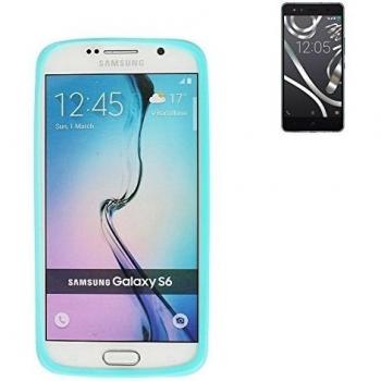 Cubierta de TPU para BQ Aquaris X5, con protección de caucho, turquesa