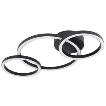Plafonnier LED Reggy Noir Métal 67238-24B Globo