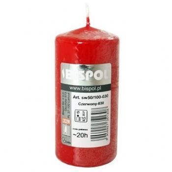 Red Pillar Candle 50x100mm